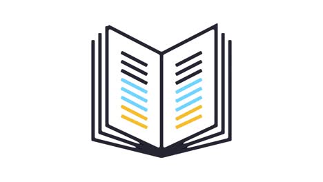 book reading icon animation