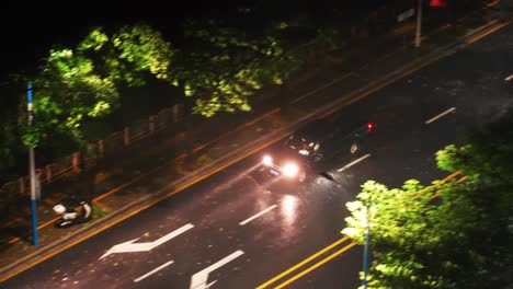 Stunning-HD-footage-of-a-streets-in-the-city-of-Shenzhen,-China-during-the-typhoon-season