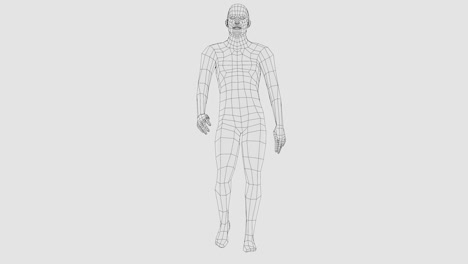 wireframe walking man, seamless