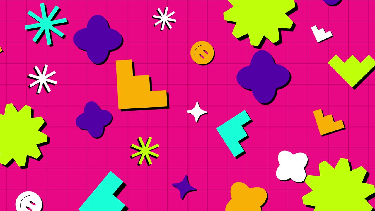 fondo sin costuras con flores coloridas animadas