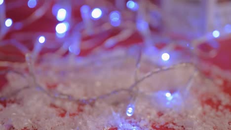 fondo de luces de navidad fondo rojo