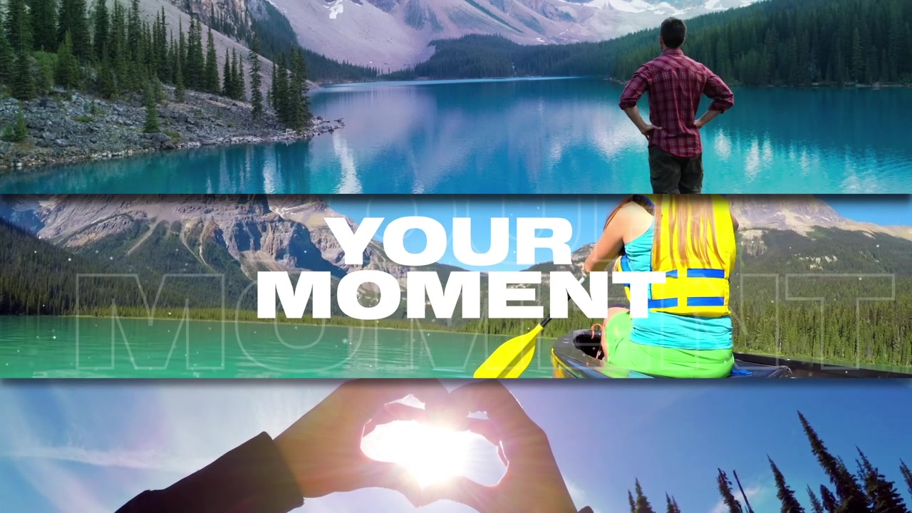 Dynamic Video Slideshow Template with Diverse People and Nature Scenes