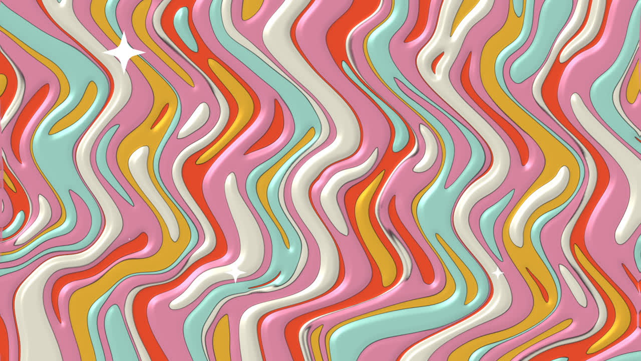 손으로 그린 멋진 사이키델릭 유튜브 소형 사진의 애니메이션