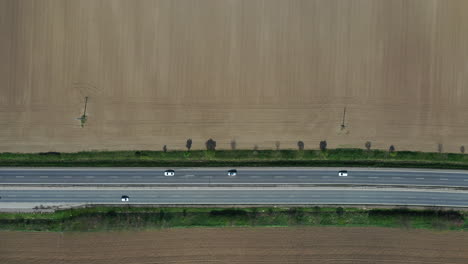 vista aérea de la autopista en europa