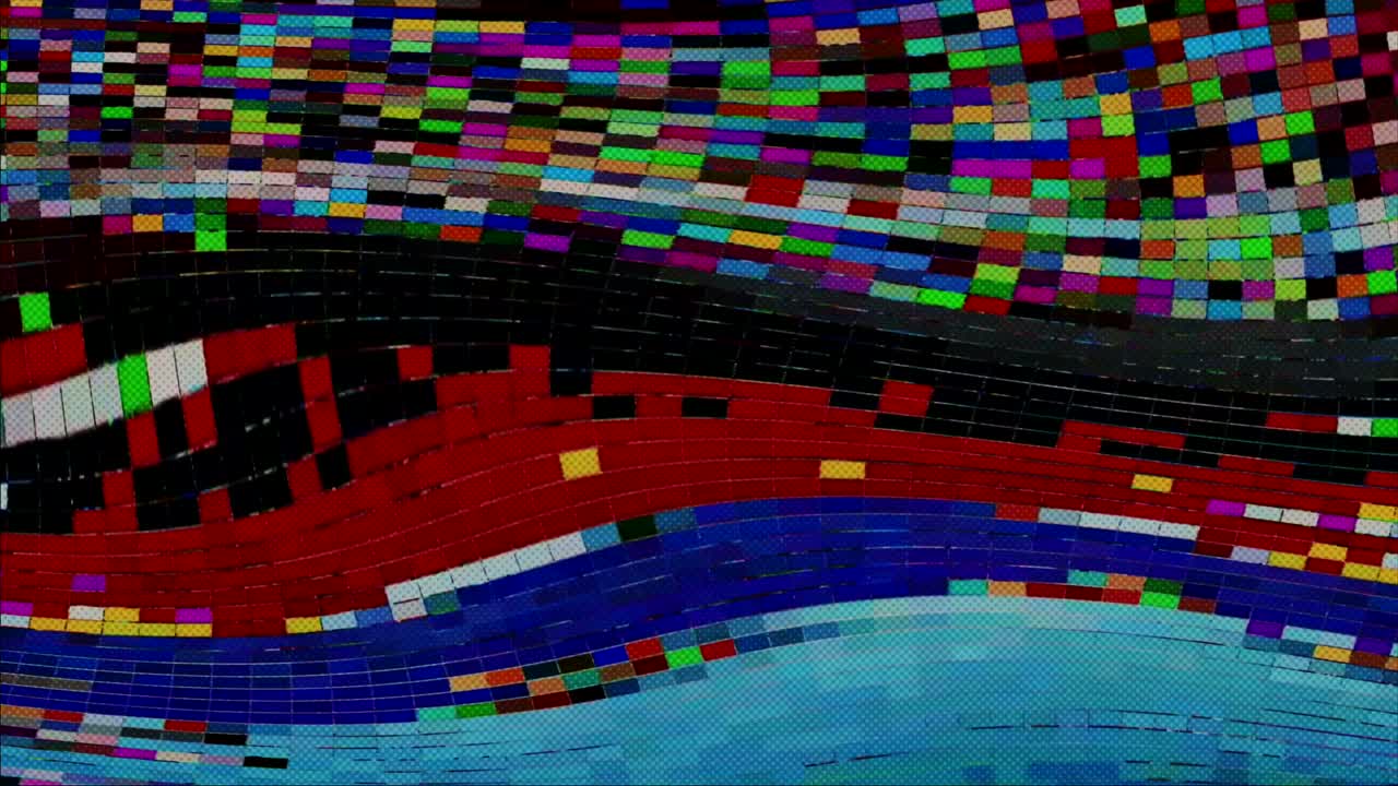 트렌디한 시스템 오류 네온 미래주의적인 시끄러운 배경