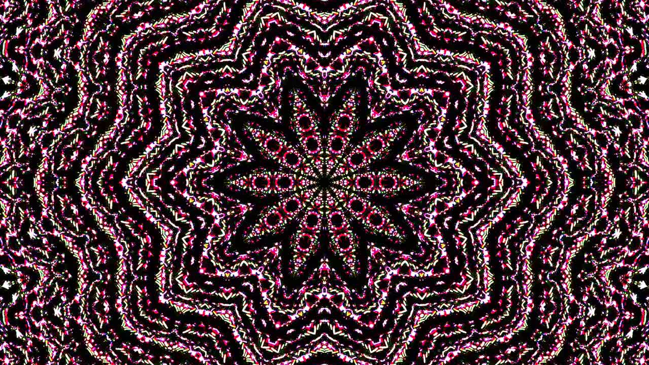 Beautiful abstract kaleidoscope that shines, a radiant light that regulates the subtle movements