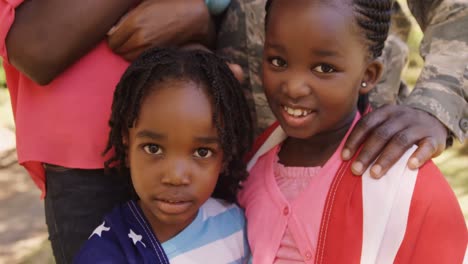 Portrait-of-american-soldier-children-is-smiling-