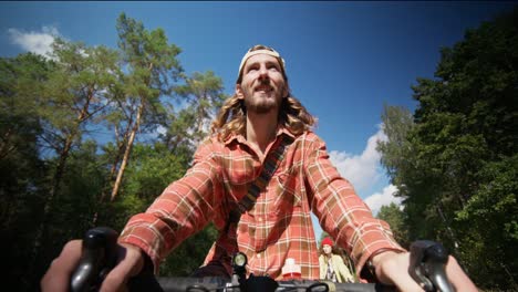 cycling through the forest