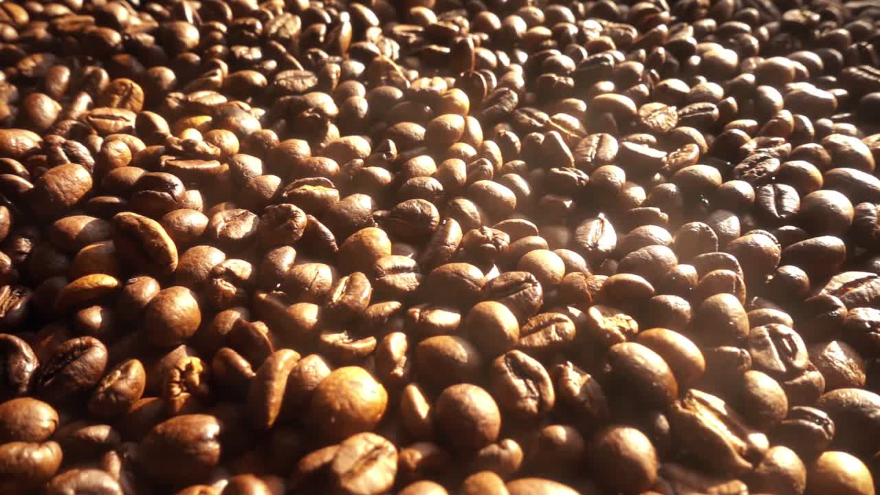 Primo piano di semi di caffè