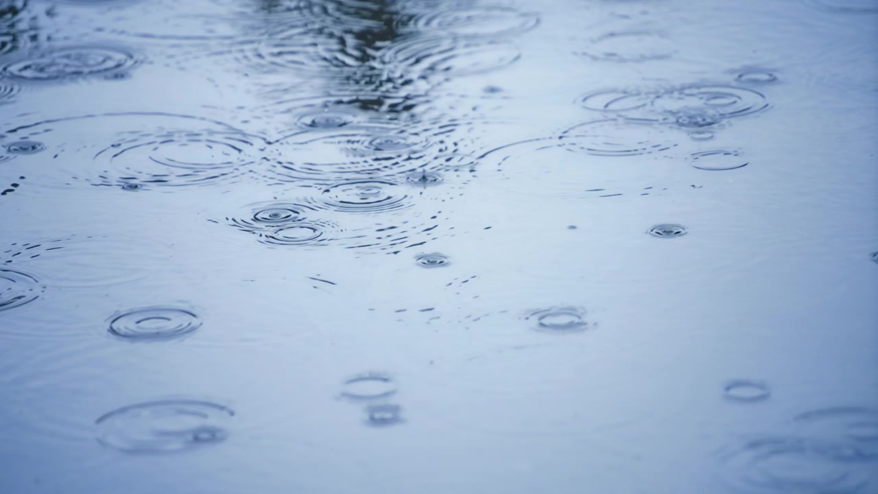 Rain drops in super slow motion