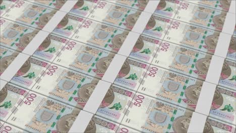 500-Polnische-Zloty-Banknoten,-Gedruckt-Von-Einer-Geldpresse