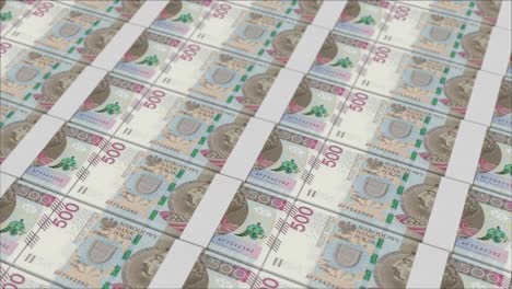 billetes de 500 zlotys polacos impresos por una imprenta de dinero