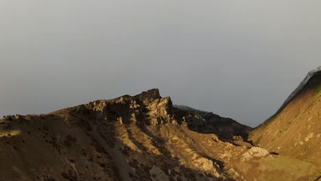 aerial-view-of-Stunningly-rugged-Slate-Canyon,-near-Provo,-Utah,-offers-breathtaking-views,-challenging-hikes,-and-thrilling-rock-climbing-in-a-natural-setting-at-sunset