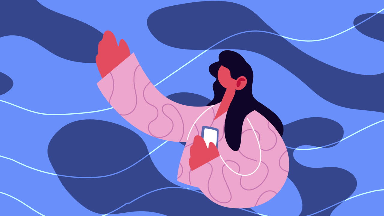 giovane modella che usa lo smartphone