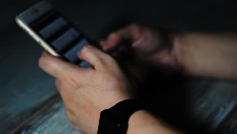 person using a smartphone