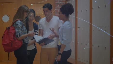 animación de redes de conexiones entre estudiantes en la universidad