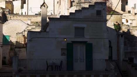 matera, itlay porch with green shades