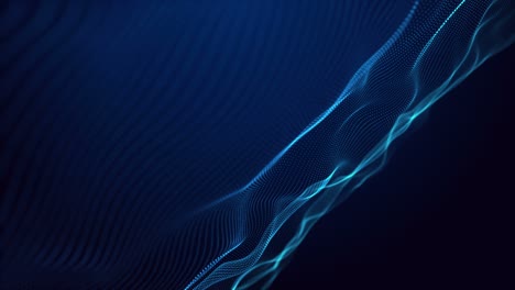 fantastic animation with particle wave object in slow motion, 4096x2304 loop 4k