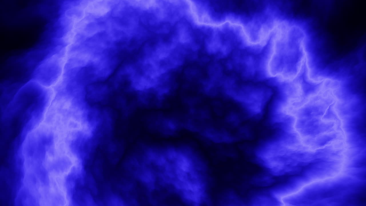 Onde liquide blu contorte su gradiente nero