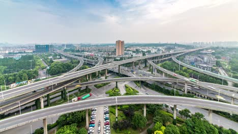 time lapse of grade separation bridge.nanjing,china.