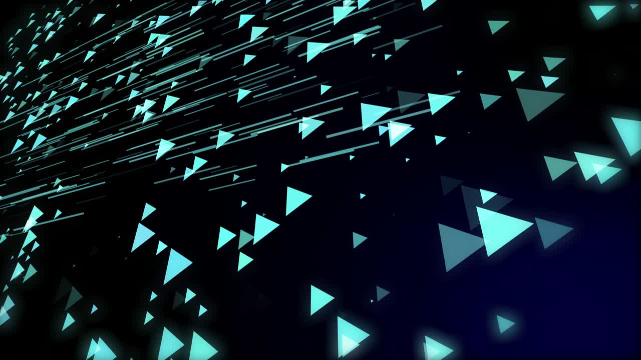 4K motion graphic simulation of cyber technology neon blue color arrows abstract background. Future energy and data technology of cyber programming concept in blue theme for presentation.