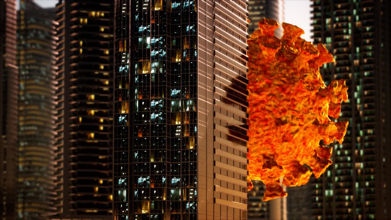 ciudad vacía causada por la cuarentena como resultado de la infección por coronavirus