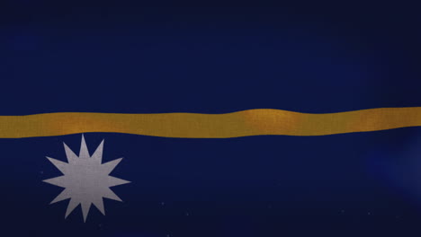 the nauru national waving flag