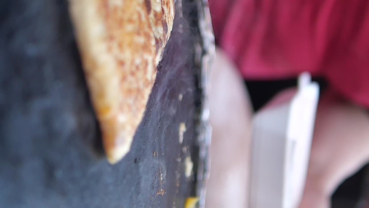 Close-up of Food Being Cooked on a Hot Griddle