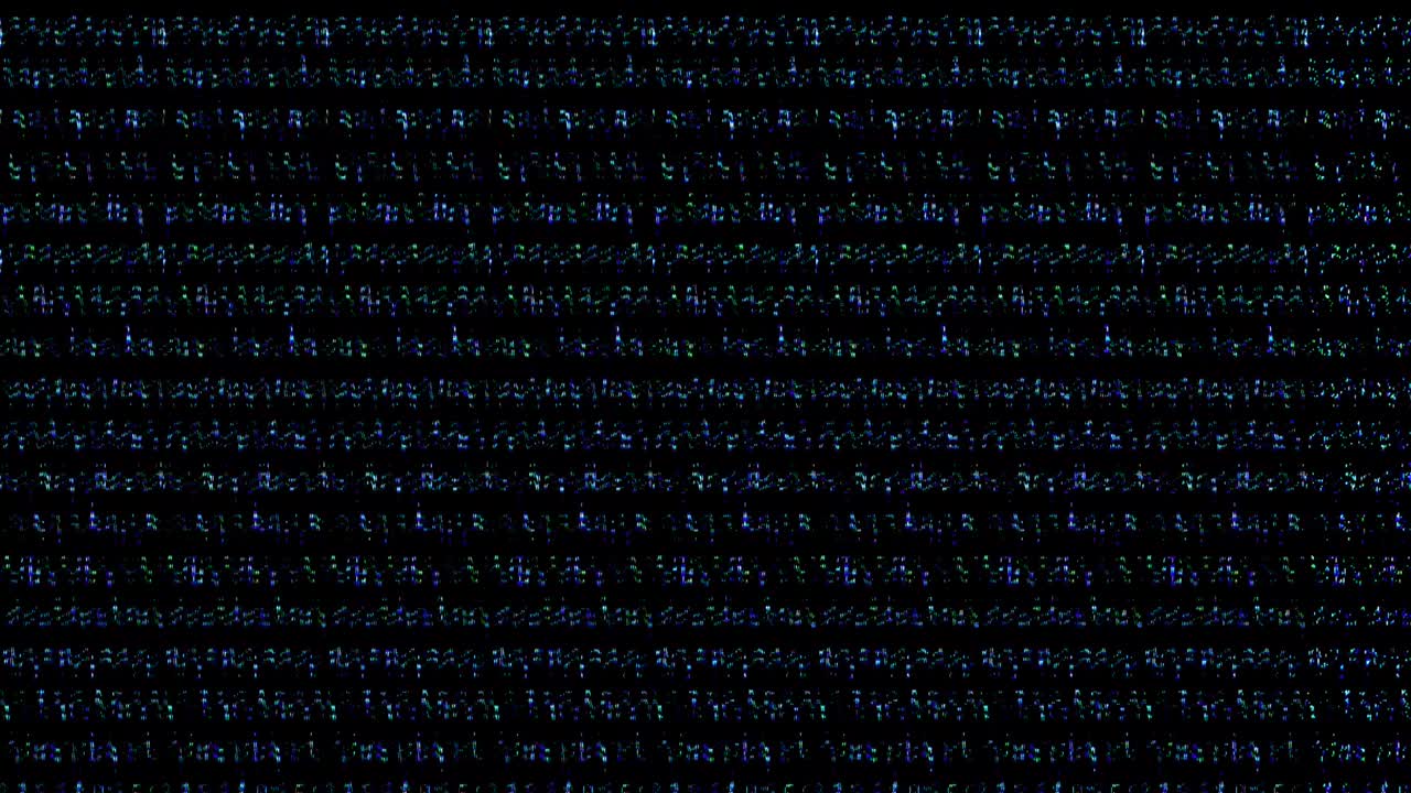 Abstract shining bright lines set wave, colorful, black background