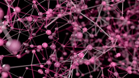 4k red molecular abstracta.