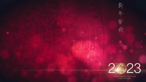 happy chinese new year 2023, year of the rabbit, also known as the spring festival with the chinese astrological rabbit symbol for background decoration