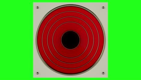 animación 3d de un altavoz en una pantalla verde. en bucle.