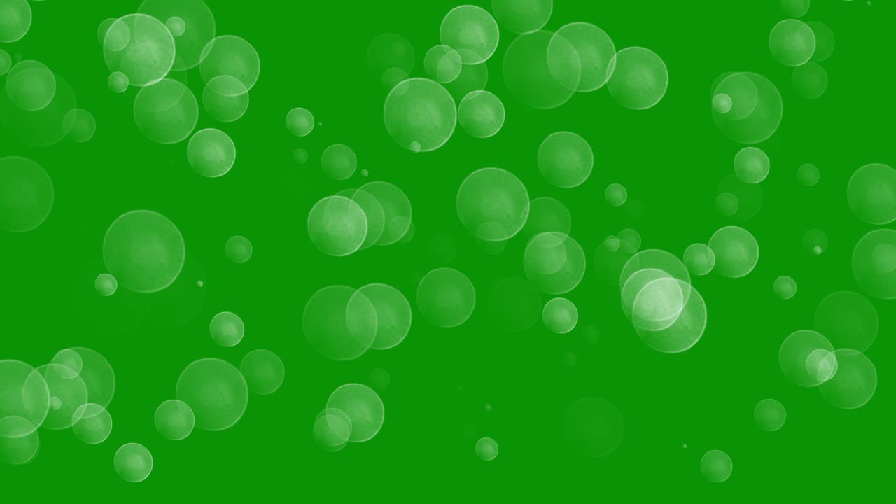gráficos de movimiento de luces bokeh con fondo de pantalla verde