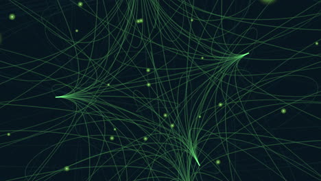 an abstract image showcasing a dynamic network of interconnected lines and floating dots, evoking a sense of movement and vitality within an intricate pattern