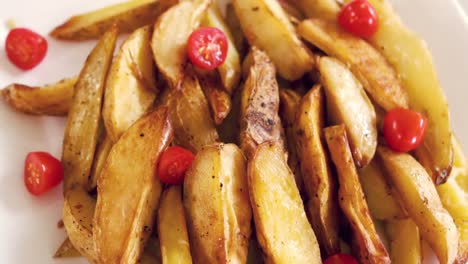 View-of-a-plate-of-potato-wedges