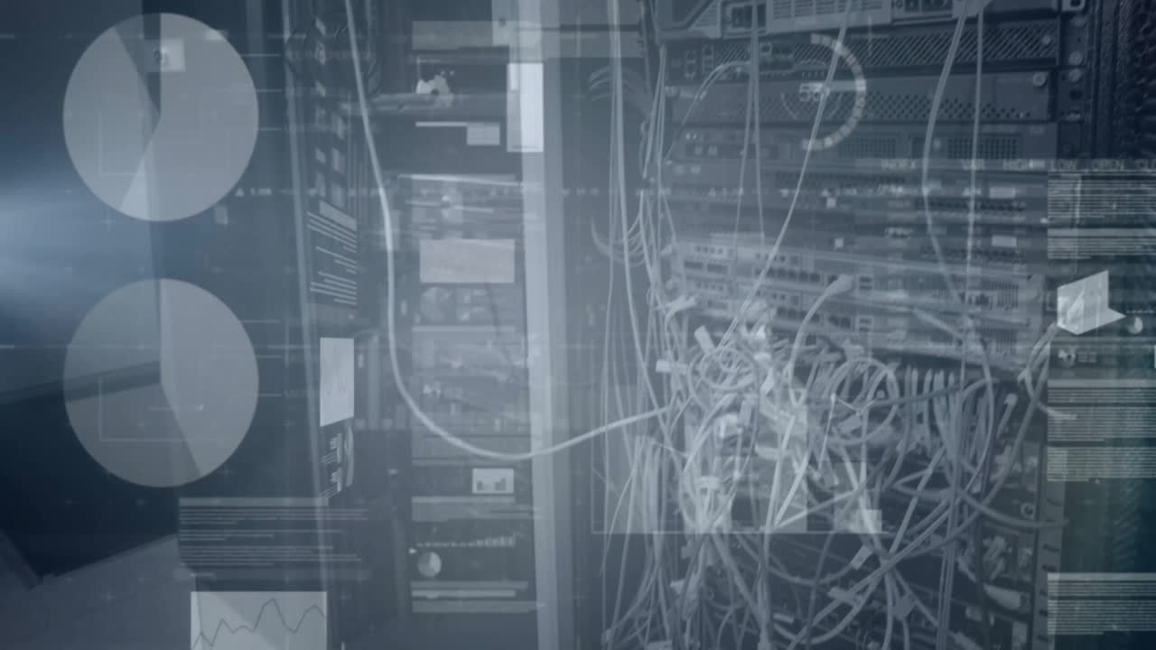 Animation of data processing over computer servers