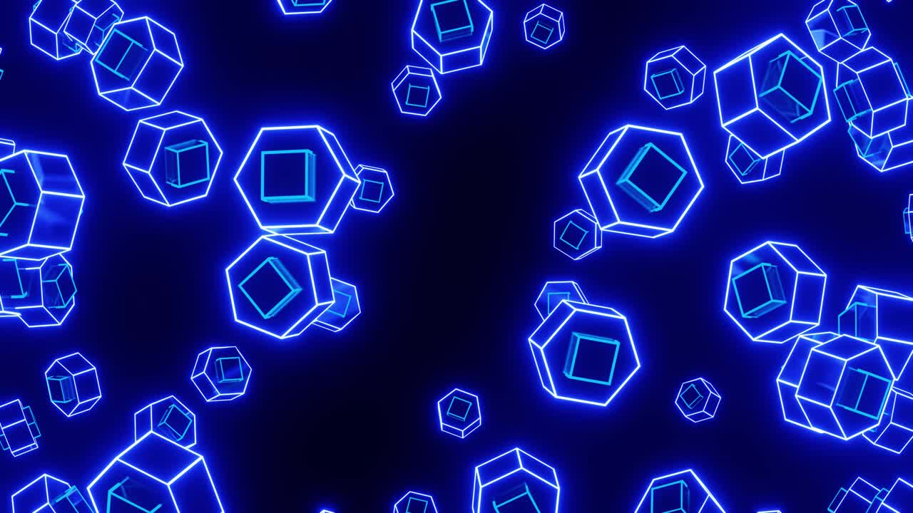 figuras de neón saltando y bailando parpadeando al ritmo de la música. animación de bucle vj para clips y decoraciones navideñas.