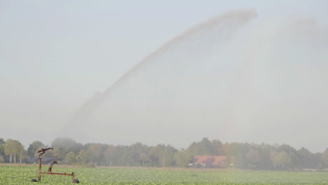 180 fps - large sprinkler spraying water high in the sky