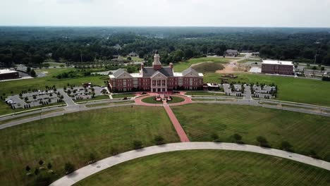 aerial flyover of kannapolis nc in rowan and cabarrus counties