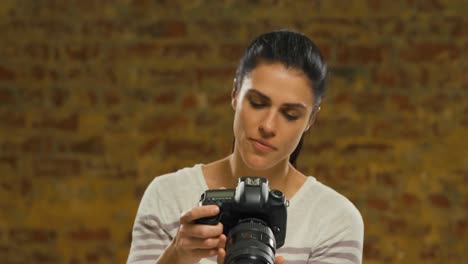 young woman taking photo