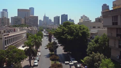 AERIAL:-The-city-of-Tel-Aviv-from-Kikar-Hamedina-to-the-south