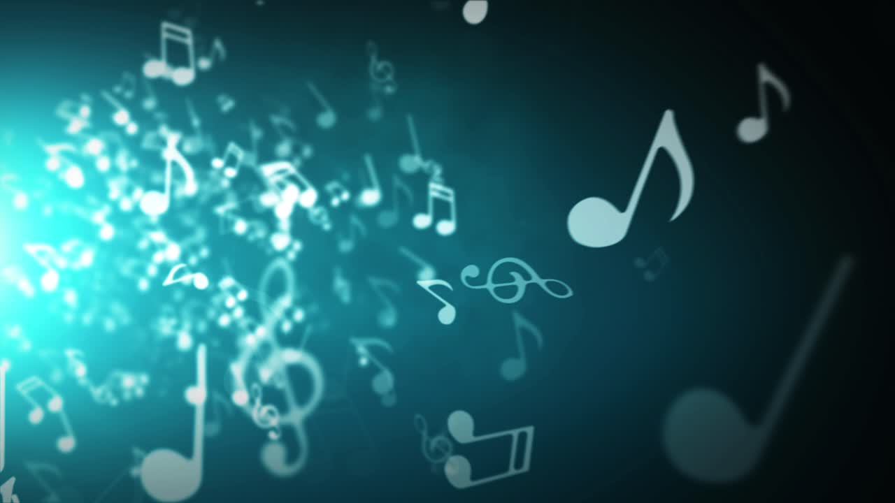 Notas de música abstractas de fondo