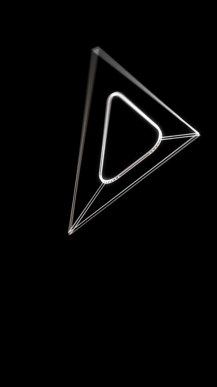 Animation of set square icon moving on black background