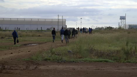 farmers going to work in a big farm