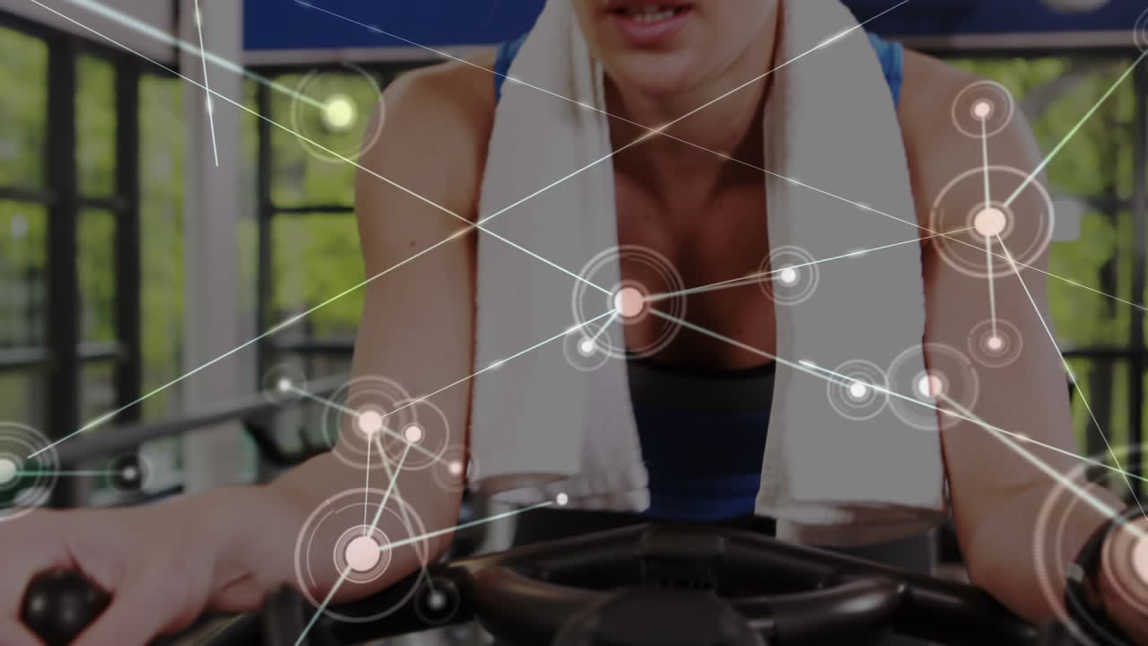 백인 여성과 네트워크 연결 작업