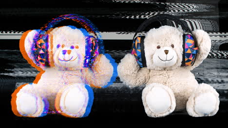 teddy bears with noise-cancelling headphones