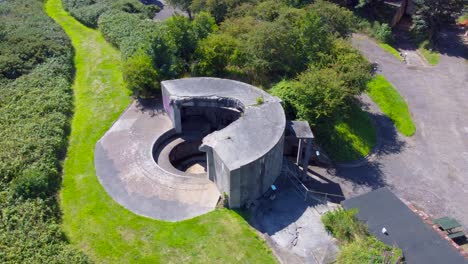 ancient gun emplacement at the beacon hill battery in harwich, essex, england