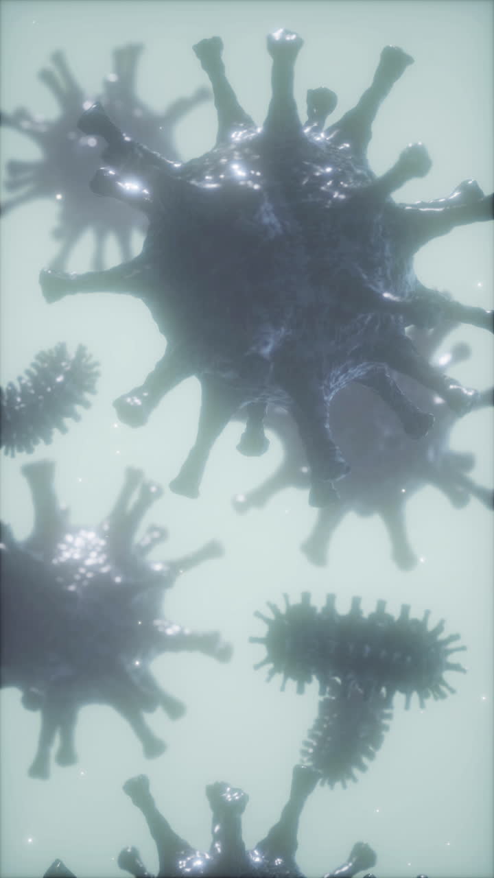 vista microscópica del coronavirus