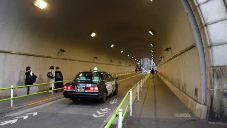 emergency vehicle and personnel inside a tunnel