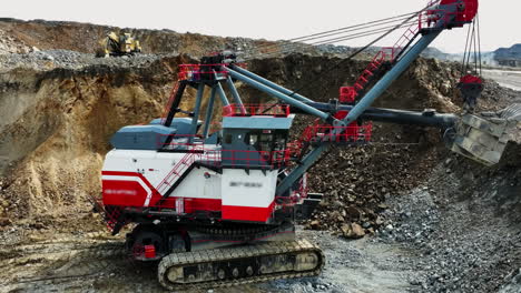 large mining excavator in open pit mine